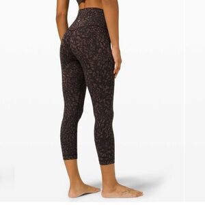 Lululemon Align Crop *21" Wild Thing Camo Brown Earth Multi size 4